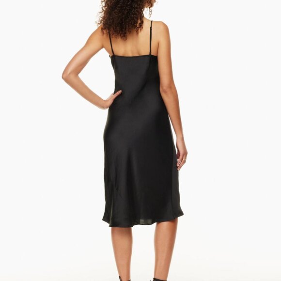 Wilfred Only Slip Satin Midi Dress - Black, Medium - Picture 3 of 9